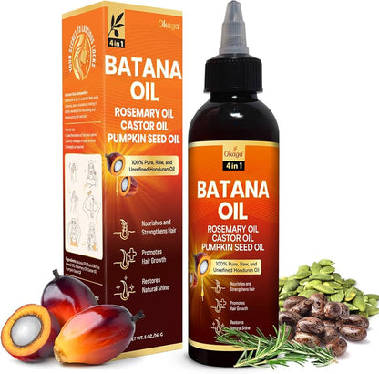 Batana Oil with Rosemary, Castor & Pumpkin Seed Oils (120ml)