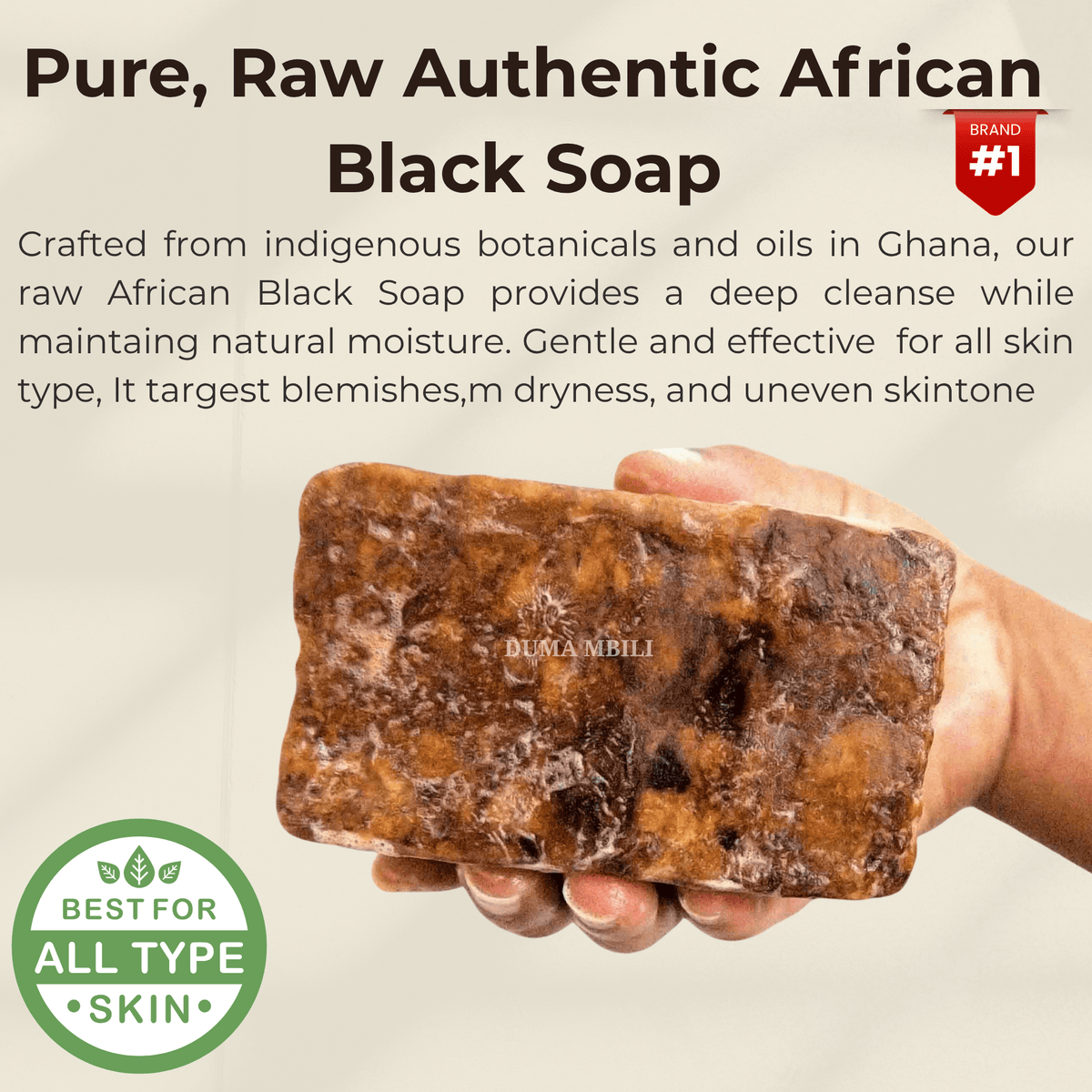 Authentic African Black Soap | Organic Skincare for Clear &amp; Glowing Skin - Sk Store