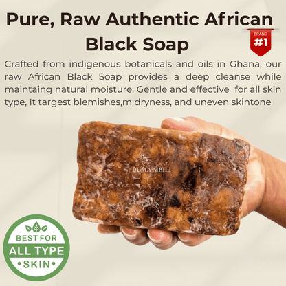 Authentic African Black Soap | Organic Skincare for Clear &amp; Glowing Skin - Sk Store