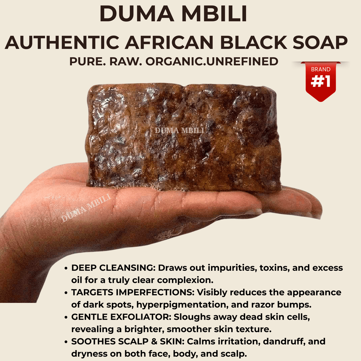 Authentic African Black Soap | Organic Skincare for Clear &amp; Glowing Skin - Sk Store