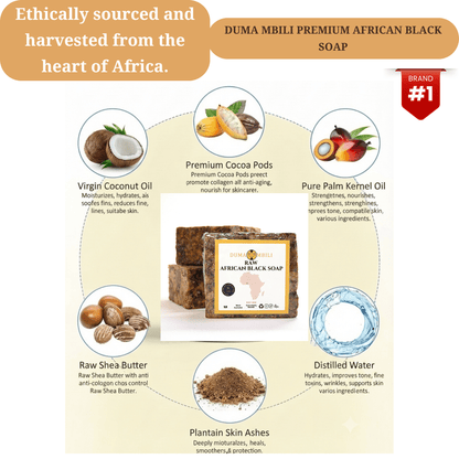 Authentic African Black Soap | Organic Skincare for Clear &amp; Glowing Skin - Sk Store